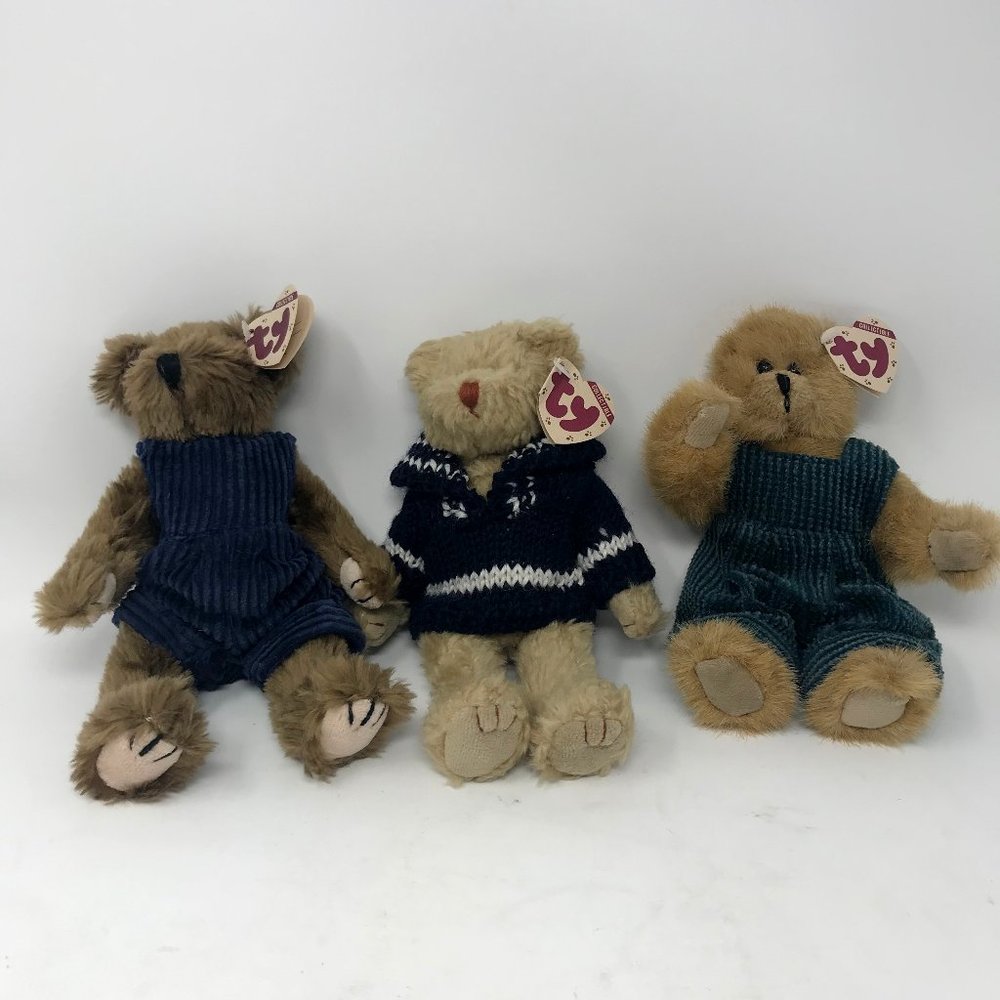 Ty Attic Treasures 8” Plush Bears Christopher Oscar Fraser Reticulated Clothing